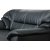 Dominic 2-Sitzer-Sofa aus schwarzem Kunstleder