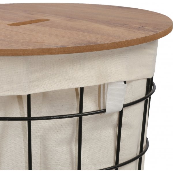 Hazel Wäschekorb - Eiche/Schwarz Hazel Wäschekorb - Eiche/Schwarz